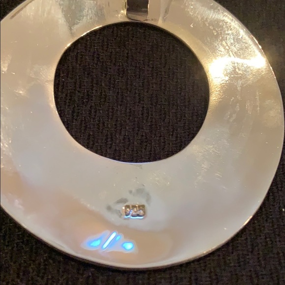 Sterling Silver Pendant. Hammered & Smooth. 2” - Picture 8 of 11